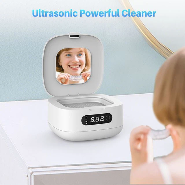 2.Portable type-c touch screen ultrasonic denture Cleaner